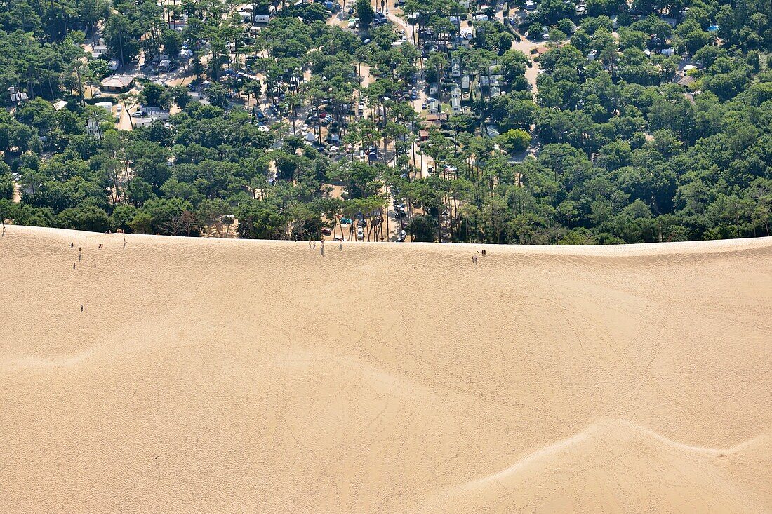 France,Gironde,Bassin d'Arcachon,Landes Forest,Dune du Pilat (the Great Dune of Pyla) (aeria view)