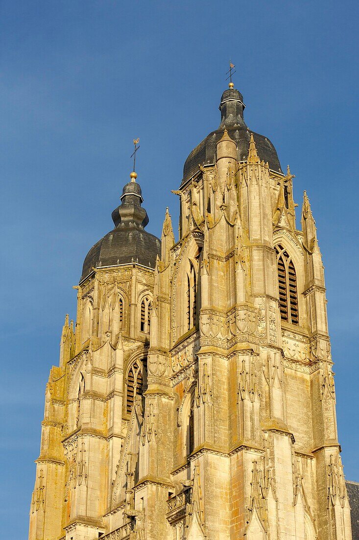 France,Meurthe et Moselle,Saint Nicolas de Port,15th and 16th century basilica of Saint Nicolas de Saint Nicolas de Port in gothic style