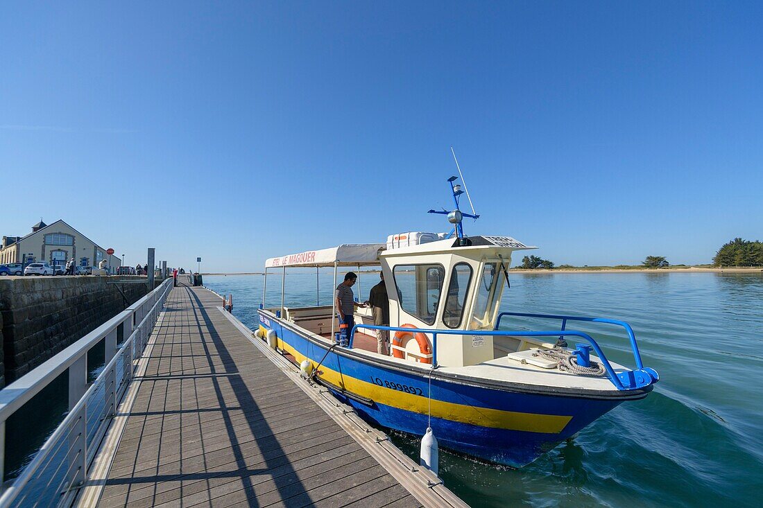 France,Morbihan,Ria d'Etel,the ferryman between Etel and the Magouer