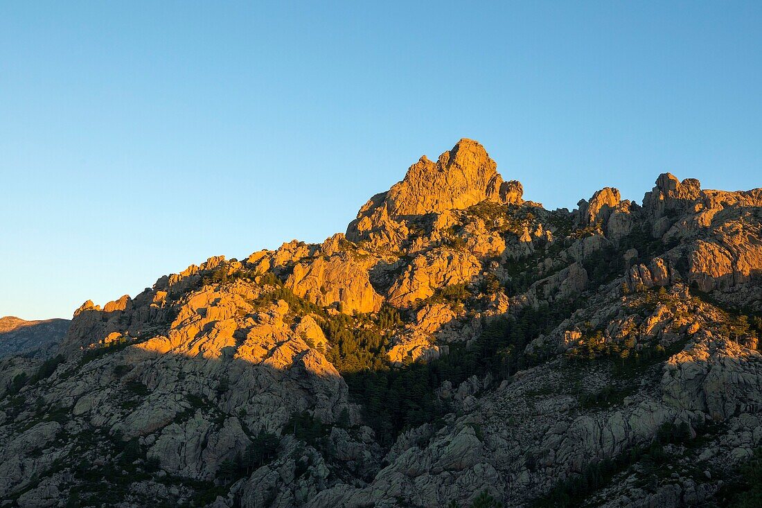 France,Corse du Sud,Quenza,Needles of Bavella from the Col de Bavella