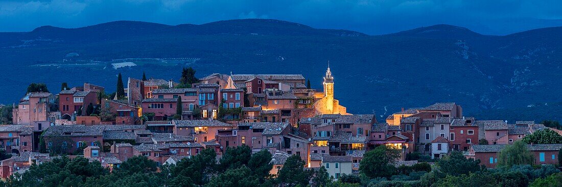 France,Vaucluse,regional natural park of Luberon,Roussillon,labeled the most beautiful villages of France