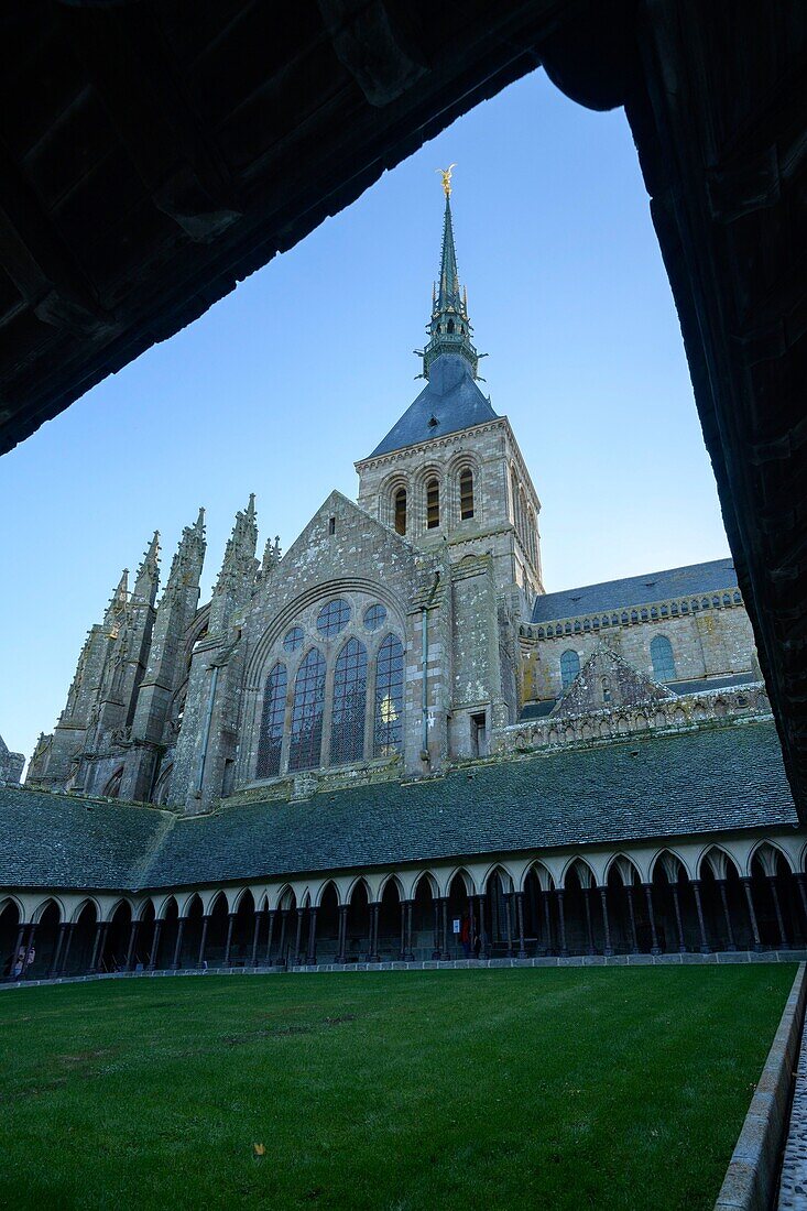 Frankreich,Manche,der Mont-Saint-Michel,die Kirchenansicht seit dem Kreuzgang