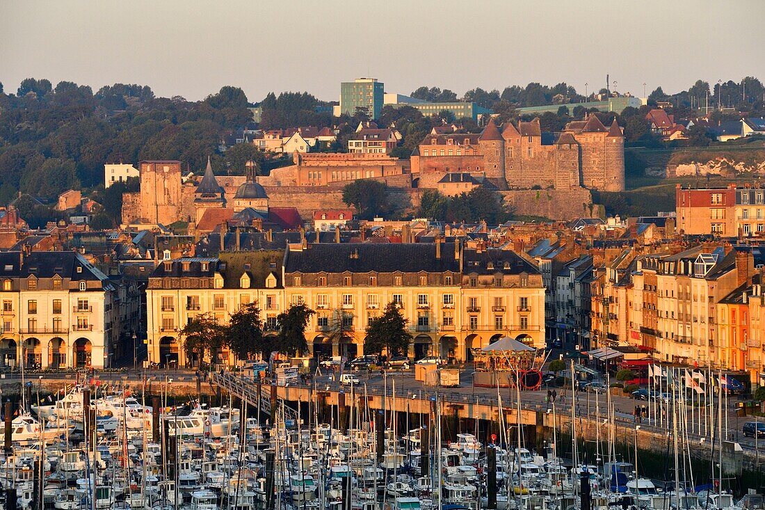 France,Seine Maritime,Pays de Caux,Cote d'Albatre (Alabaster Coast),Dieppe,the Harbour and the castle museum