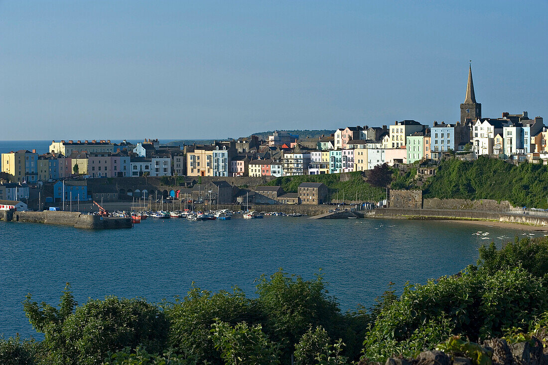 Tenby. Pembrokeshire. Wales. Cymru. UK. Vereinigtes Königreich.