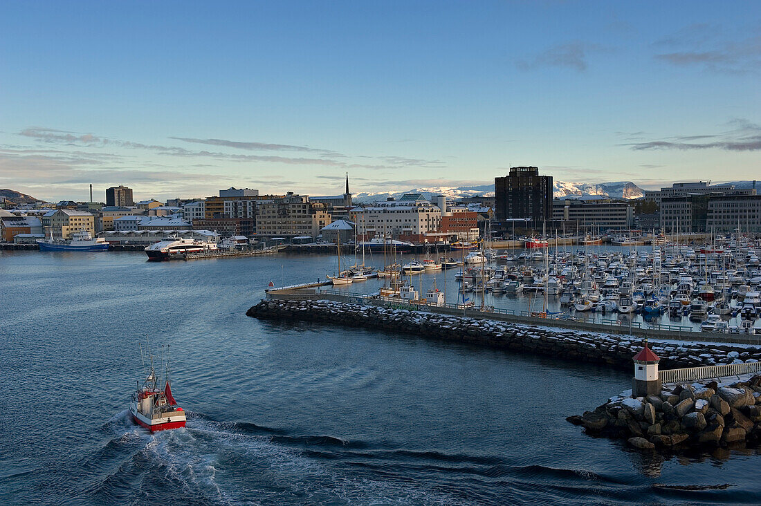 The City And Harbour Of Bodo,Norway