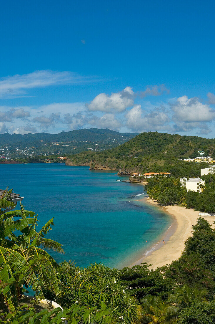 Grenada,Magazine Beach viewed from Maca Bana Hotel and Villa complex,Caribbean