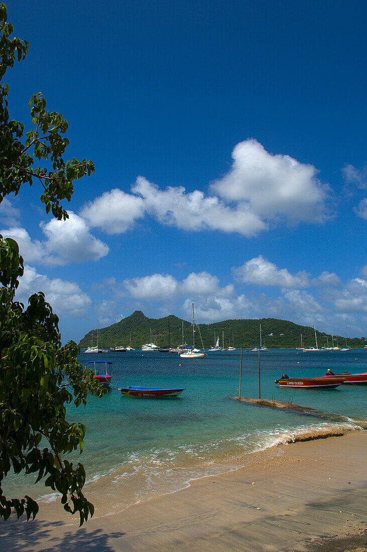 Karibik,Grenada,Grenadinen,Blick auf die Tyrrel Bay,Insel Carriacou