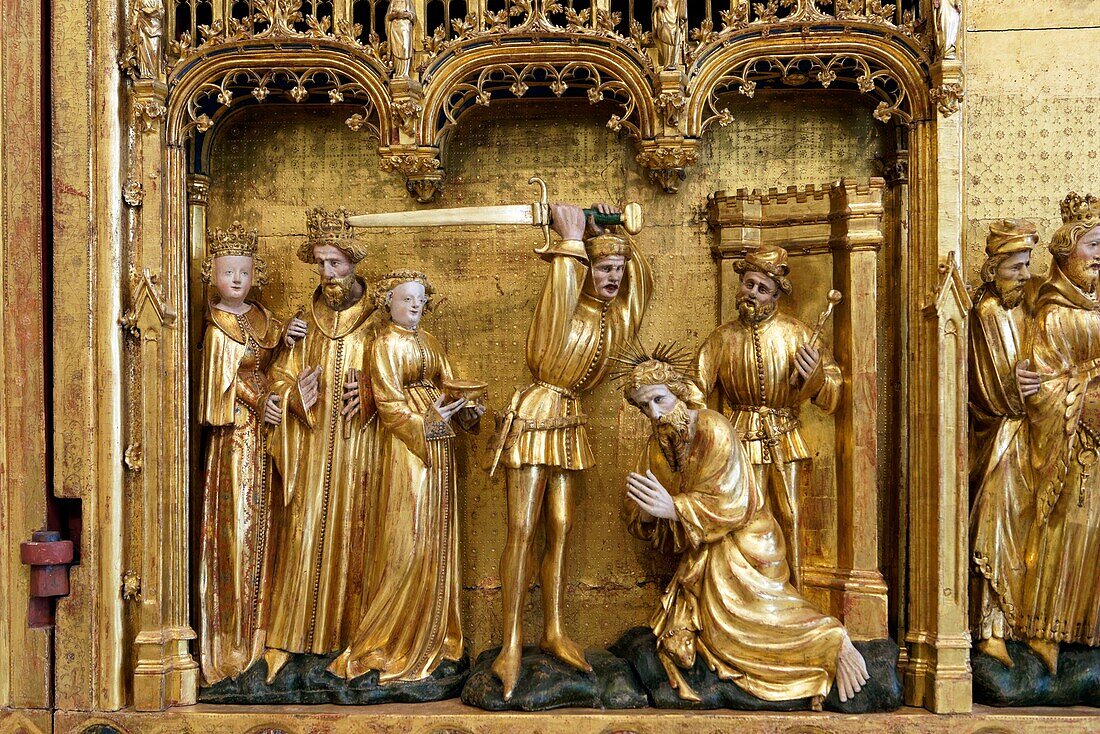 France,Cote d'Or,Dijon,area listed as World Heritage by UNESCO,Musee des Beaux Arts (Fine Arts Museum) in the former palace of the Dukes of Burgundy,the altarpieces of the charterhouse of Champmol,14th century altarpiece of the Saints and the Martyrs