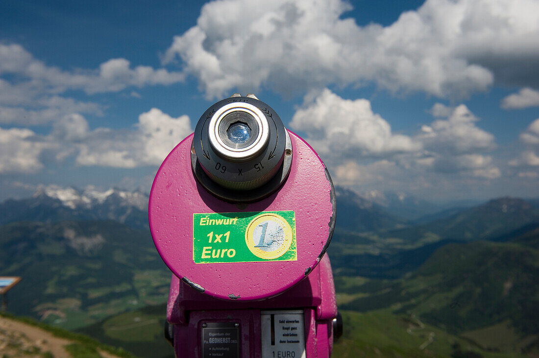 Panoramablick vom Gipfel des Kitzbüheler Horns. Kitzbühel,Tirol,Österreich.