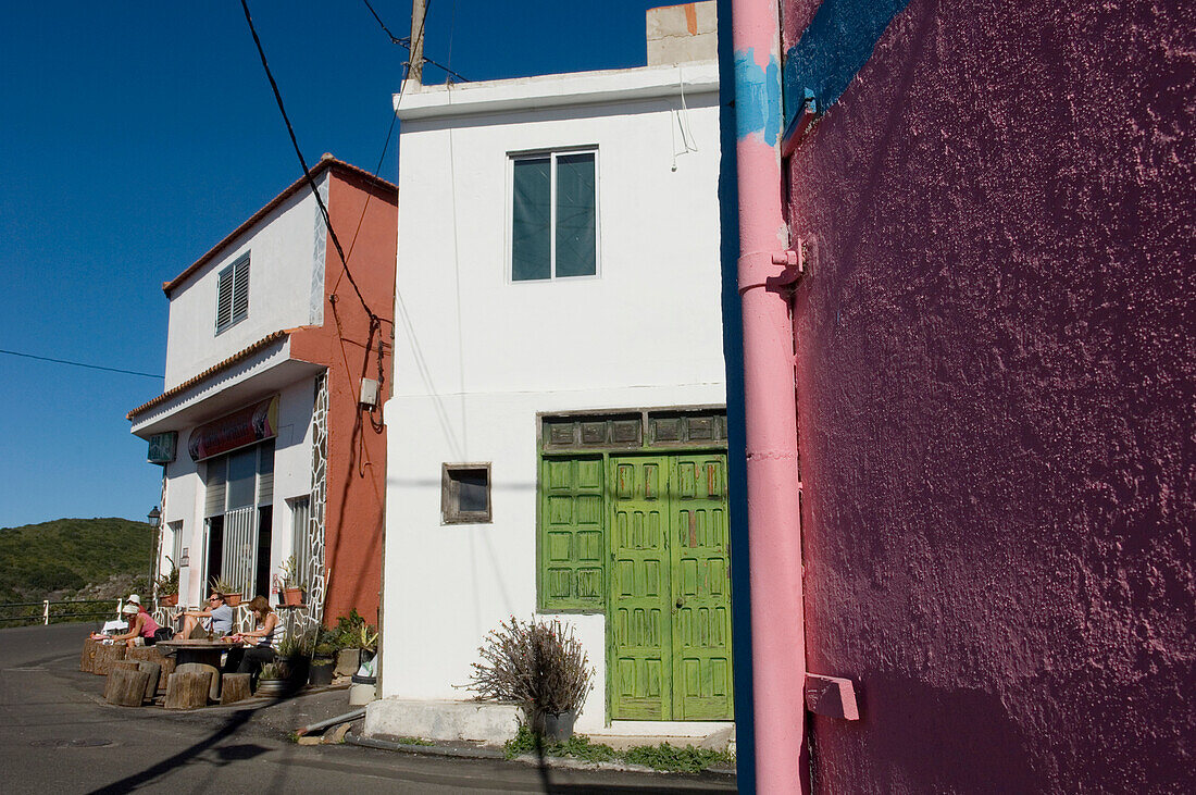 Spain,Canary Islands,Island of La Gomera,Valle Gran Rey,View of Bar Maria,El Cercado