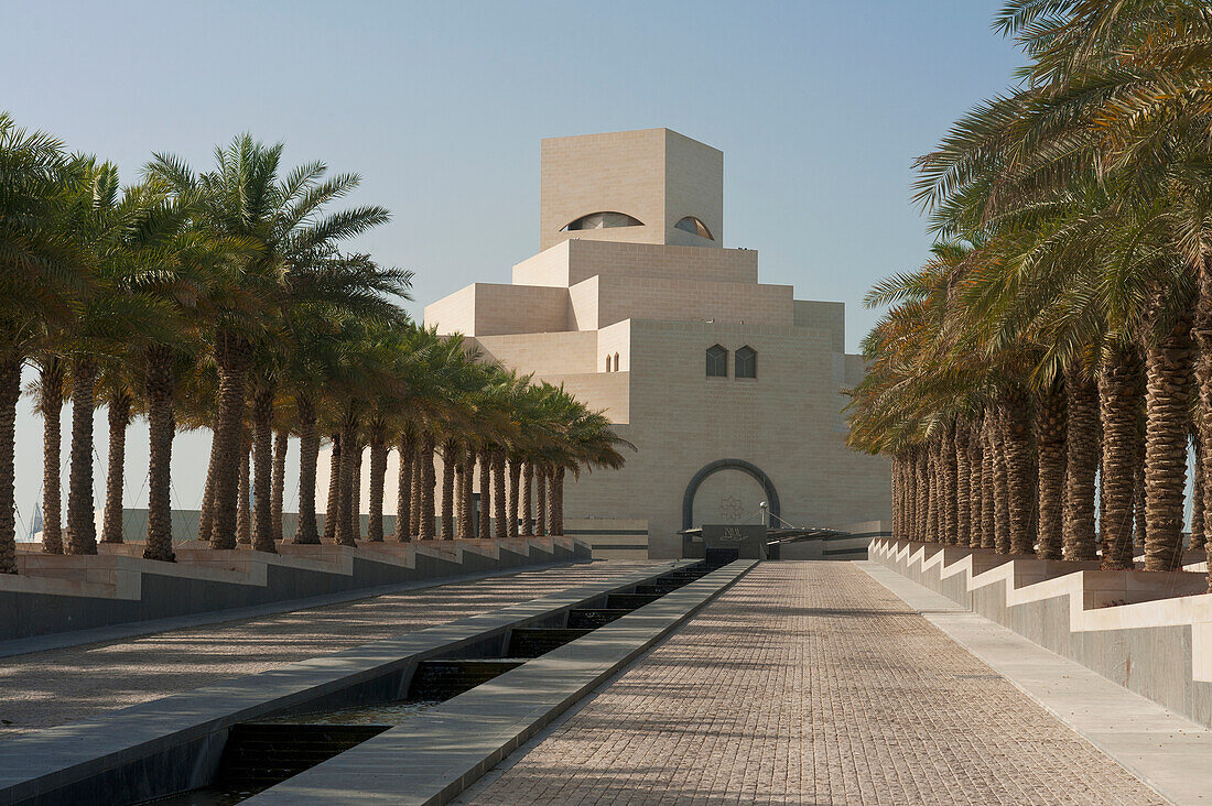 Qatar,Exterior of Museum of Islamic Art,Doha