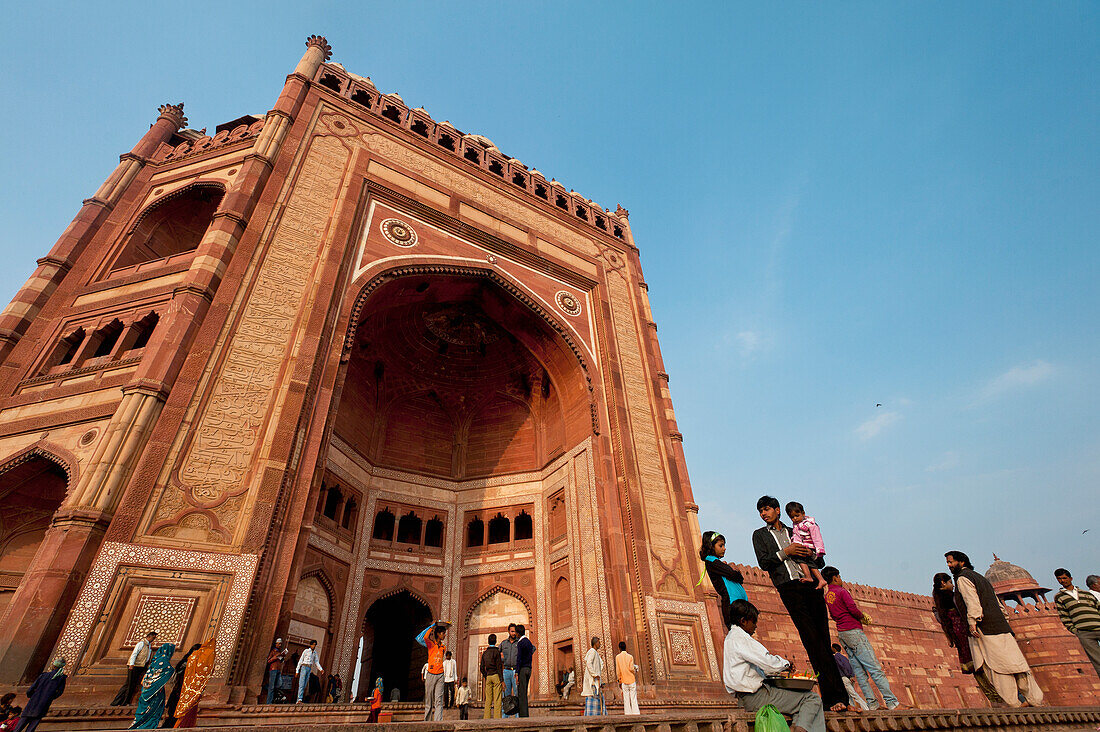 India,Fatehpur Sikri,Agra,Buland Darwaza (Great Gate) of Jami Masjid