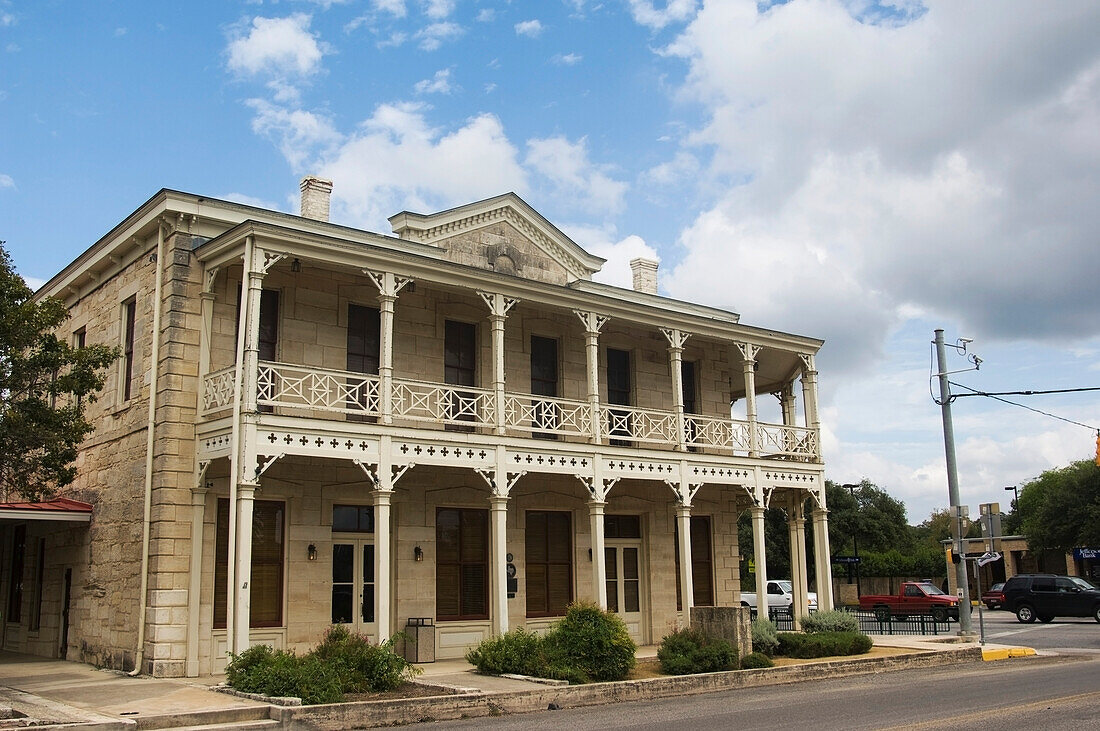 Historic Builing In Boerne,In The Hill Country Of Texas,Usa