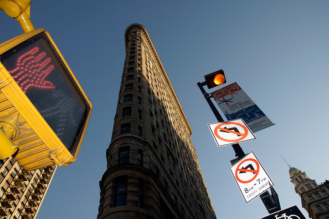 Das ikonische Flatiron Building,Midtown Manhattan,New York City,New York,Vereinigte Staaten Von Amerika