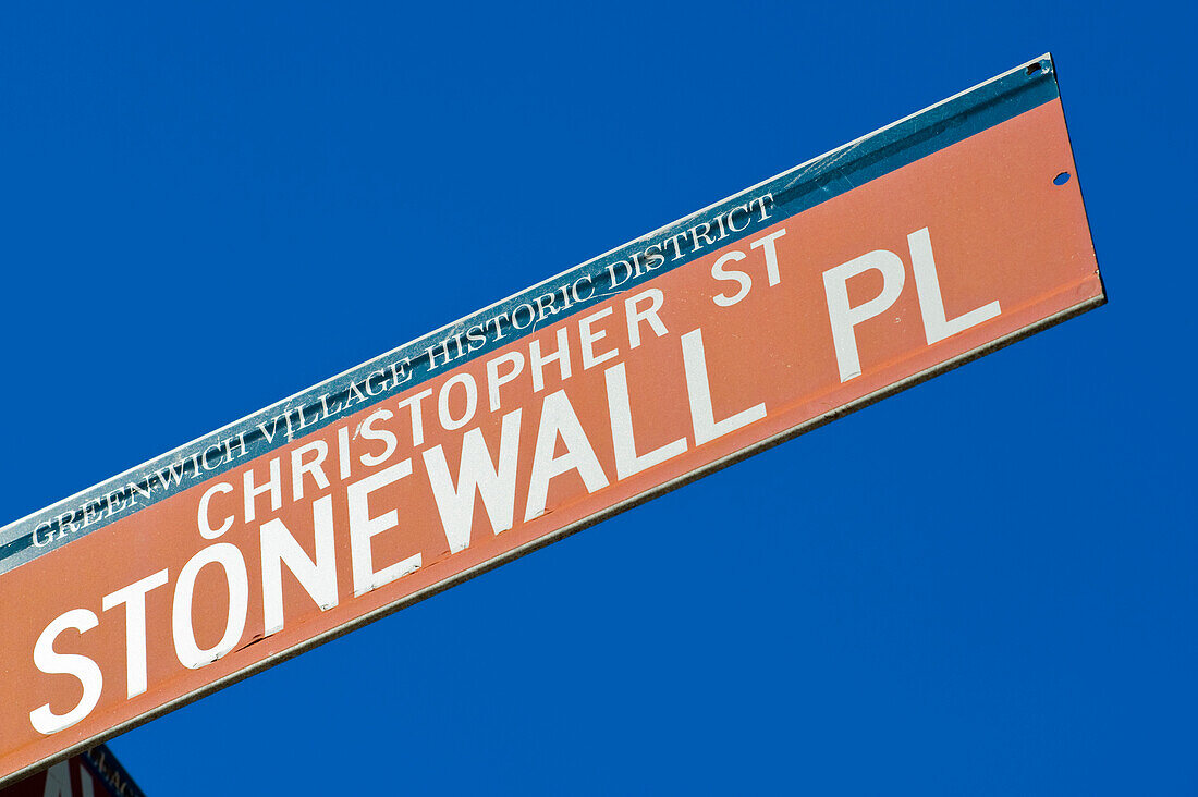 Stonewall Place Stree Sign,West Village,Manhattan,New York,Usa