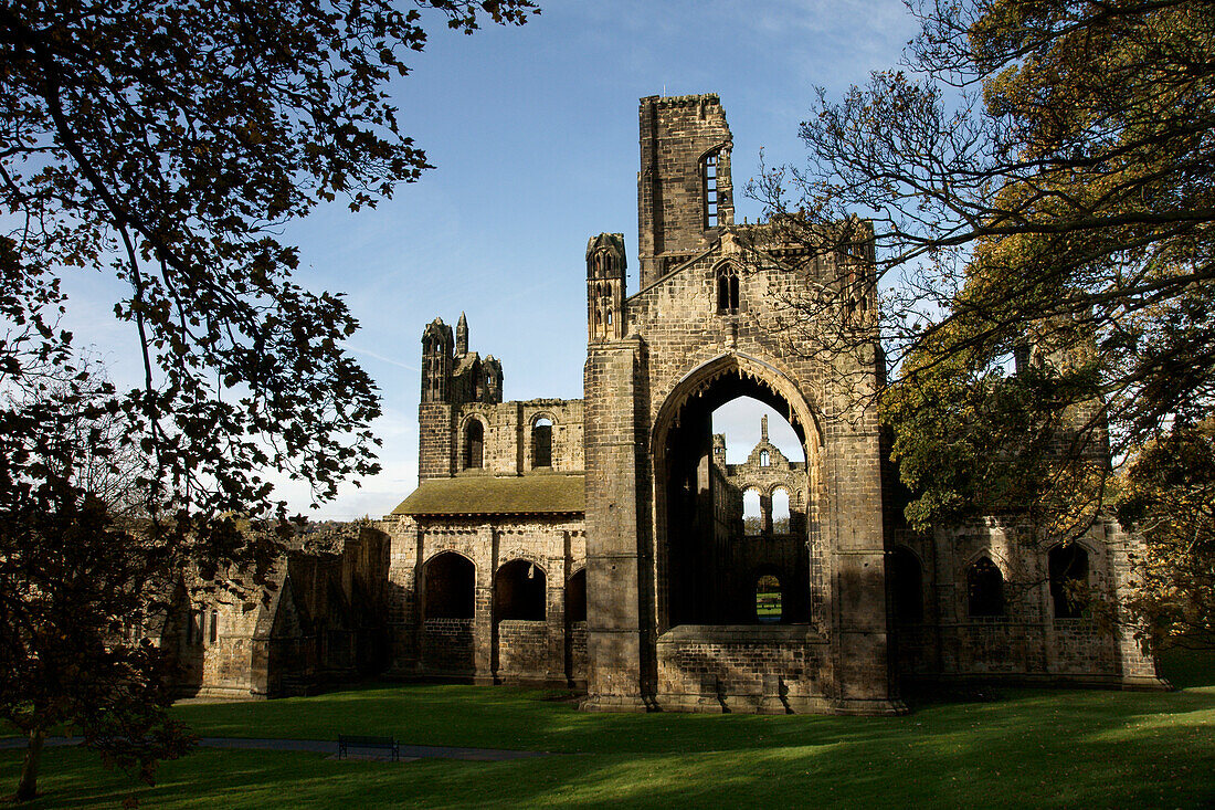 Kirkstall Abbey,Eines der größten ruinierten Zisterzienserklöster des Landes,Leeds,West Yorkshire,England