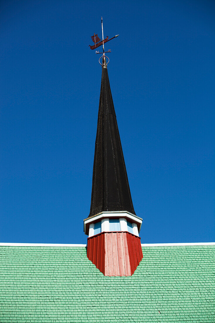 Dänemark,Grönland,Dachdetails auf Kirche,Upernarvik
