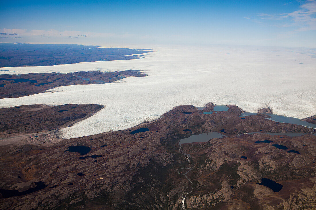 Denmark,Aerial view of icecap,Greenland