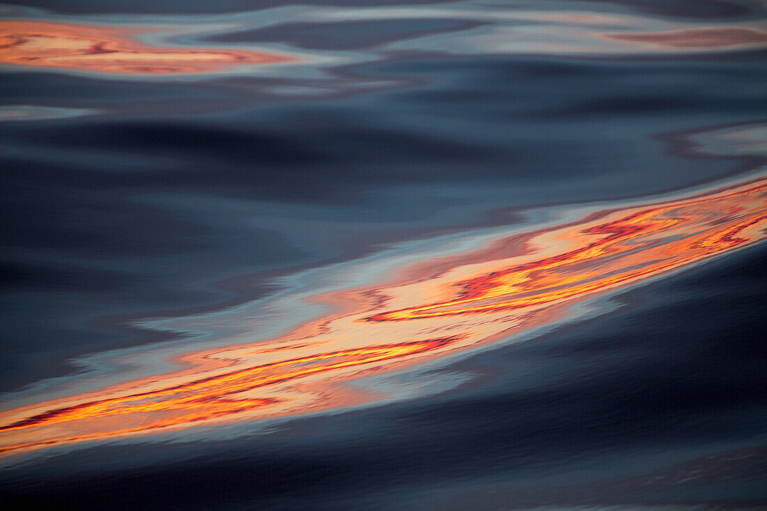 Sunset during late summer on west coast,Greenland