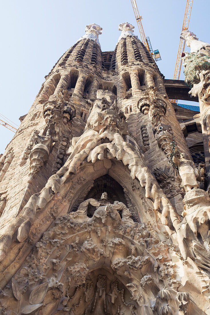 Spanien,Außenansicht der Sagrada Familia Kirche,Barcelona