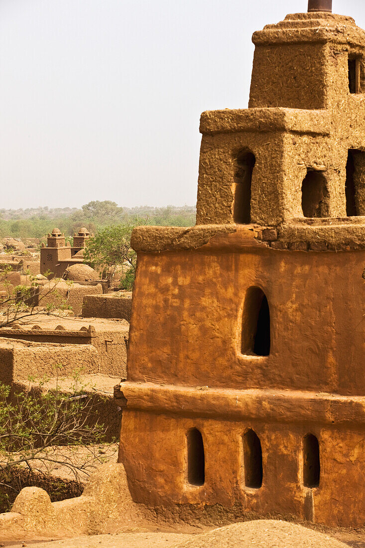 Niger,Central Niger,Tahoa region,Traditional mud brick mosque,Yaama Village