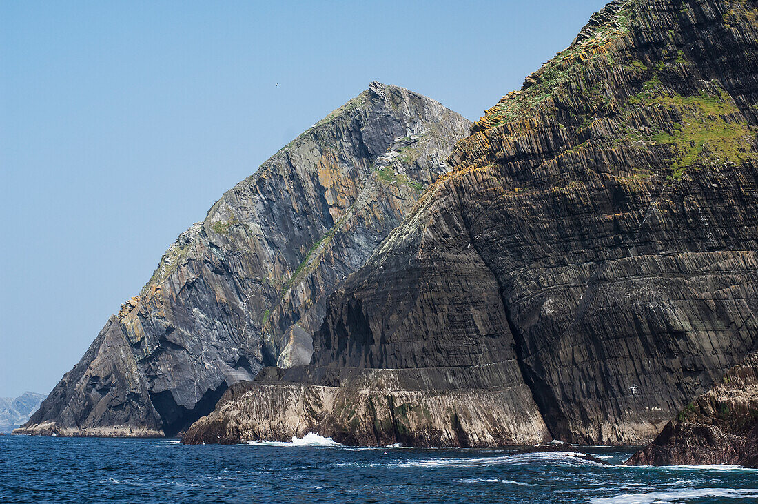 UK,Irland,County Kerry,Iveragh Peninsula,Küstenlinie von Puffin Island