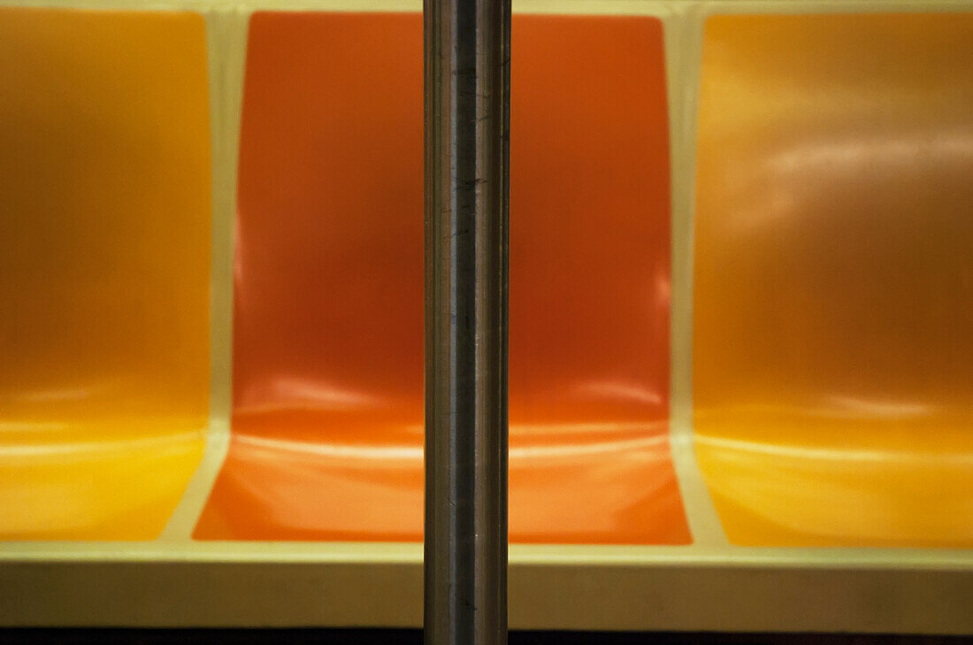 USA,New York State,close-up,New York City,Subway seats
