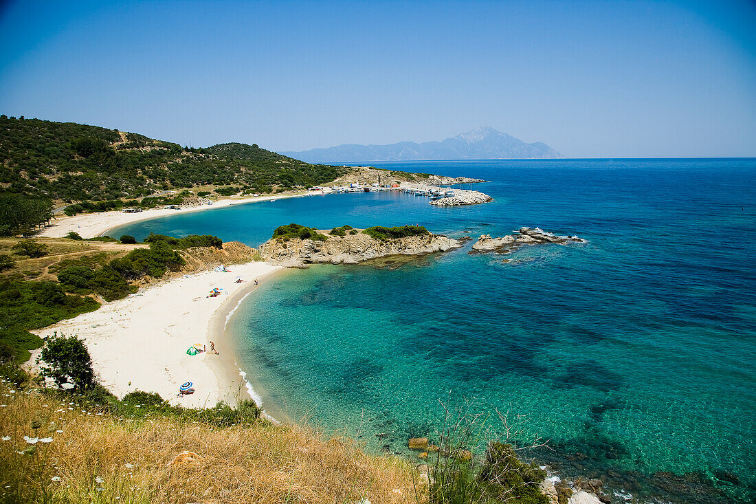 Griechenland,Chalkidiki,Idyllischer Blick auf die Küste,Sithonia