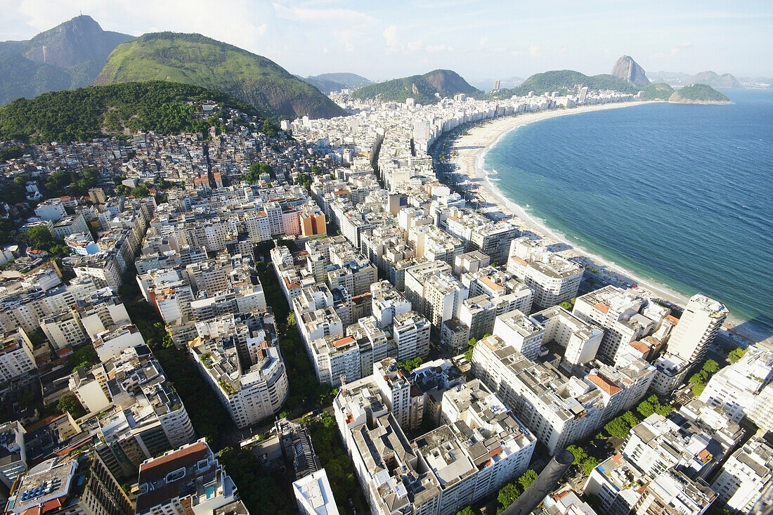 Brazil,Aerial view of coastline,Rio de Janeiro