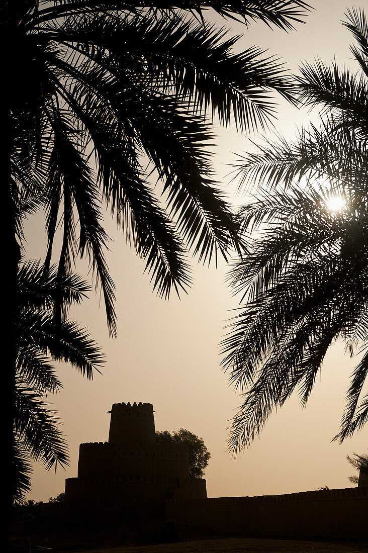 Silhouette Of Al Jahili Fort,Al Ain,Abu Dhabi,United Arab Emirates