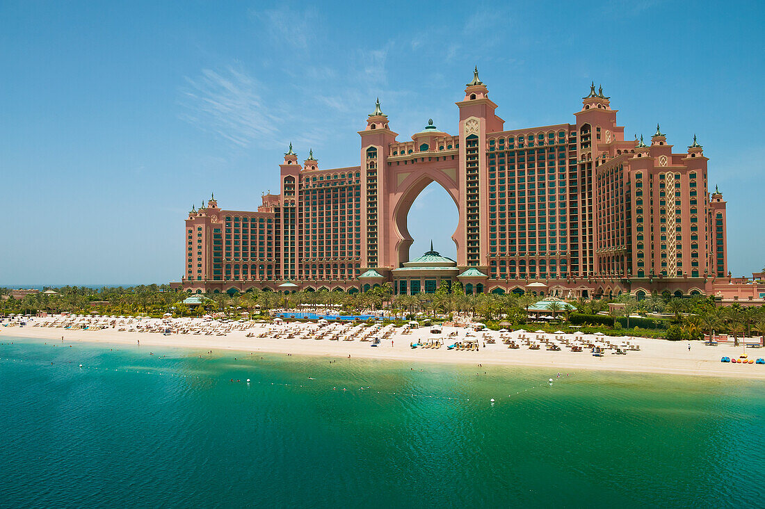 Fassade des Atlantis Palm Hotel, Jumeirah, Dubai, Vereinigte Arabische Emirate