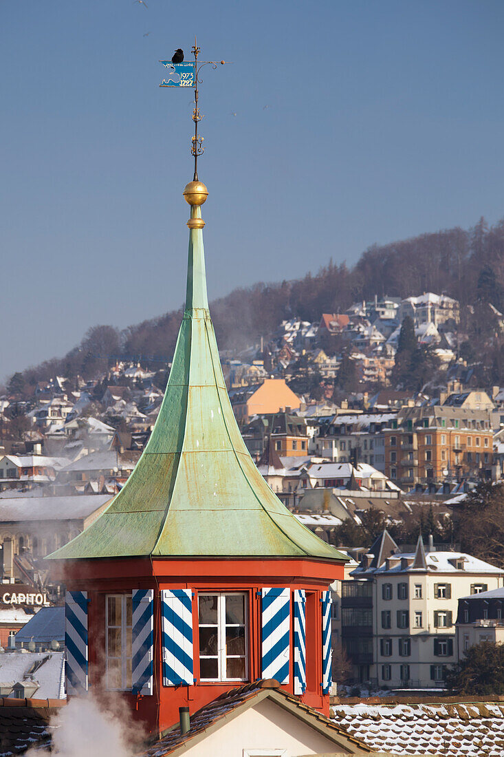 Switzerland,Tower against clear sky,Zurich