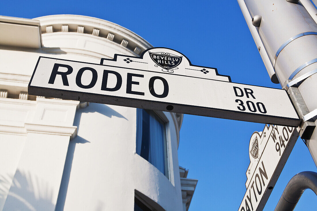 Rodeo Drive Straßenschild,Los Angeles,Kalifornien,USA