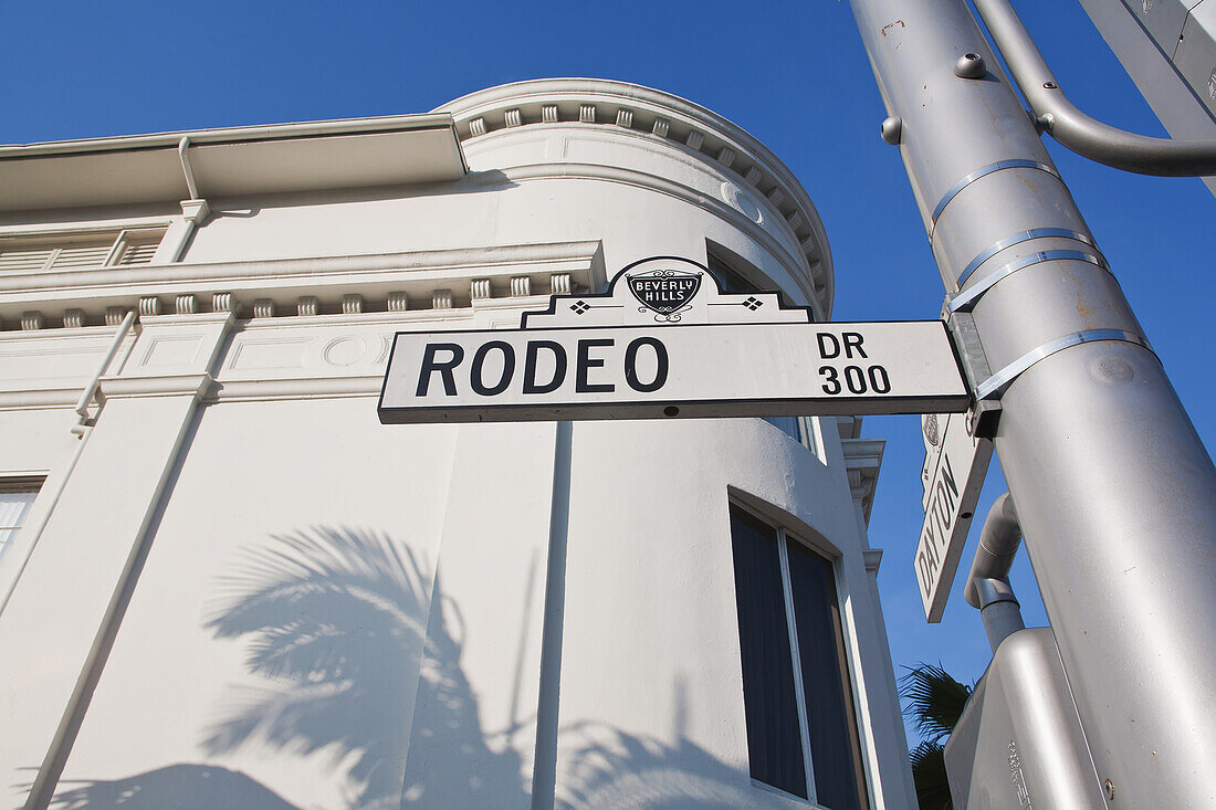 Rodeo Drive Road Sign,Los Angeles,California,Usa