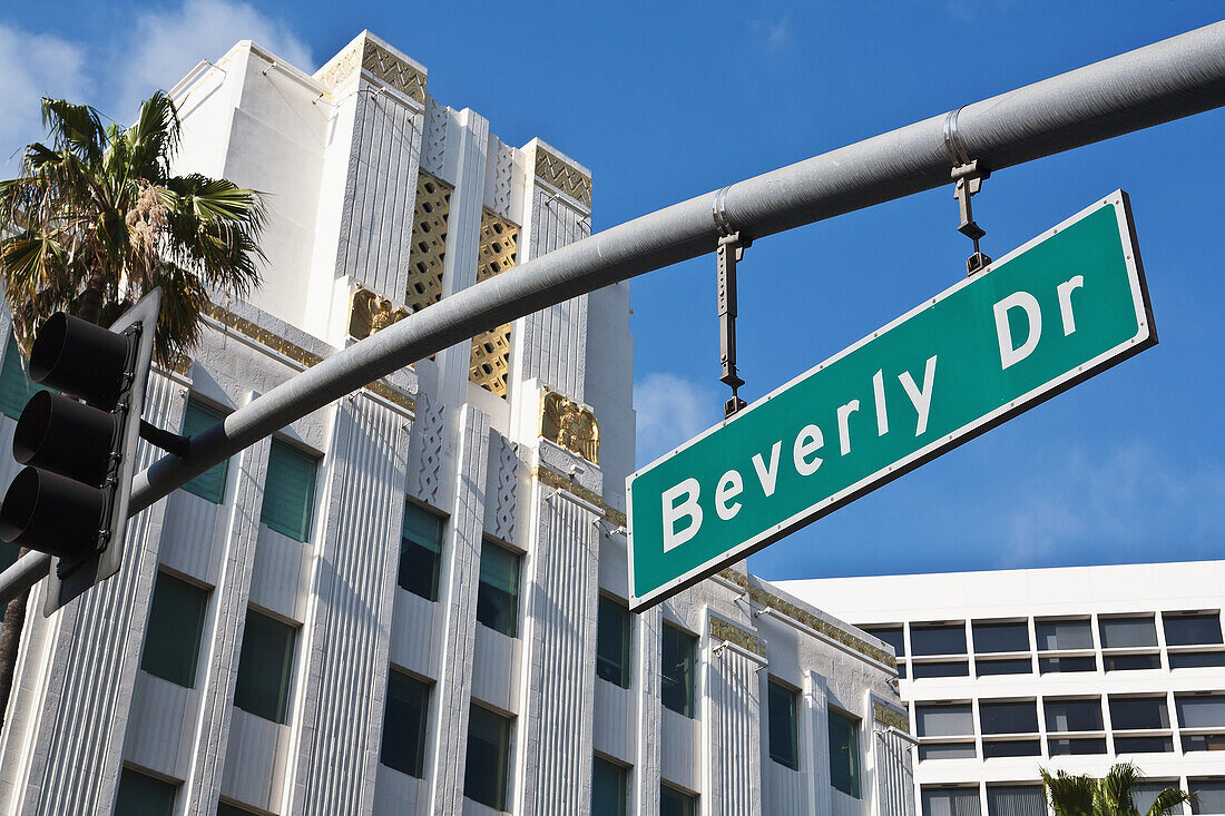 Beverly Drive Road Sign,Los Angeles,California,Usa