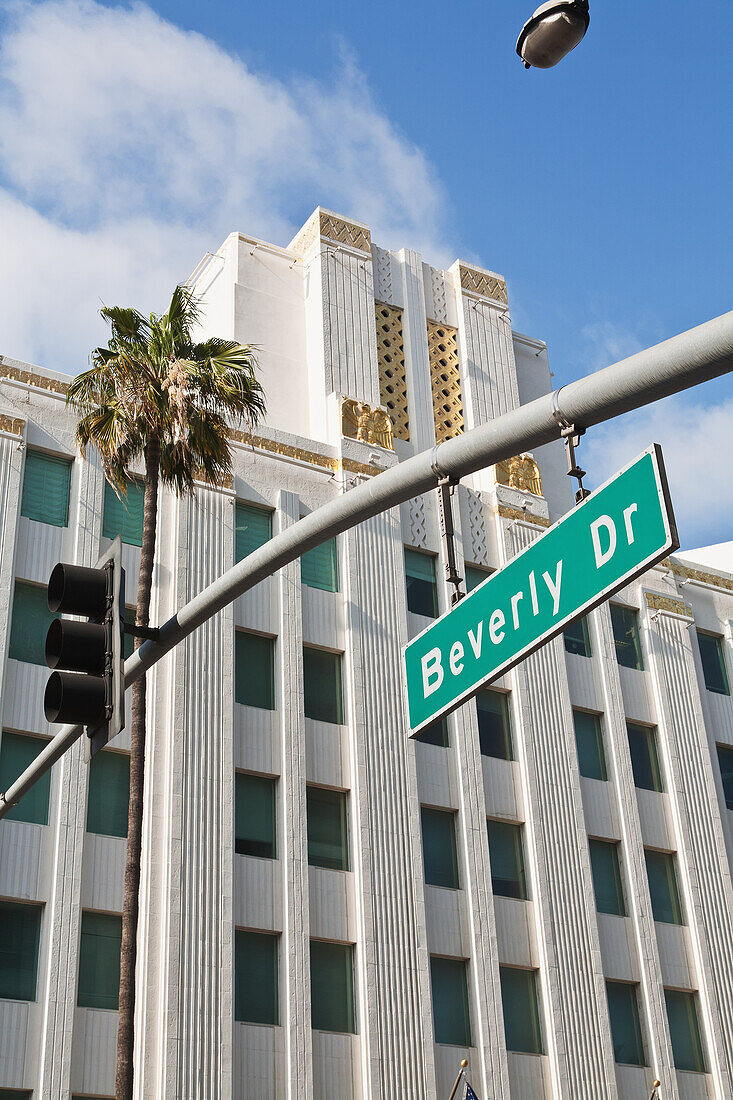 Beverly Drive Road Sign,Los Angeles,California,Usa