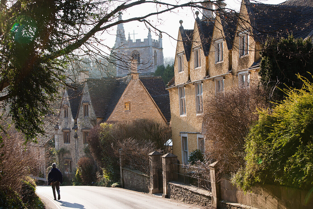 Town Street,Wiltshire,England,Uk