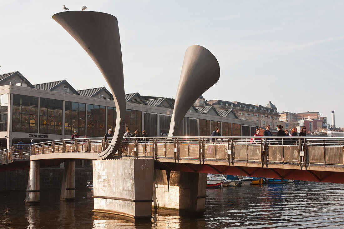 Detail der Pero's Bridge,Bristol,England,Großbritannien