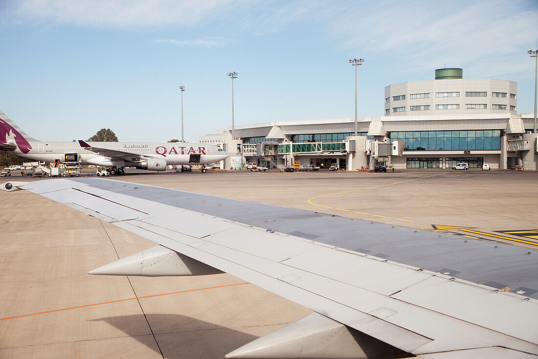 Qatar Airways Aircraft At Algiers Houari Boumediene International Airport,Algiers,Algeria