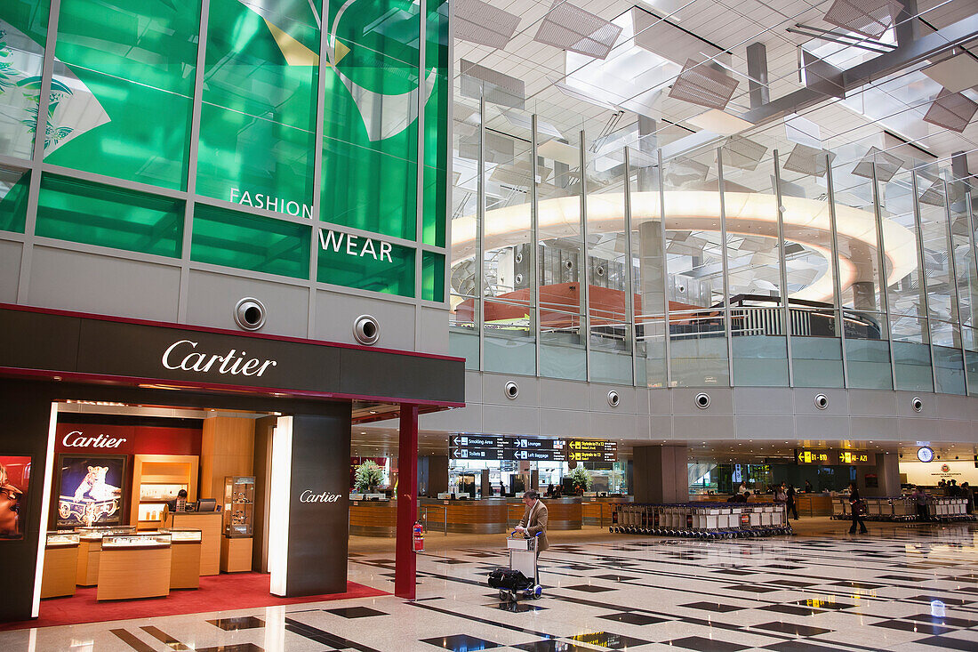 Interior Of An Airport Terminal,Singapore