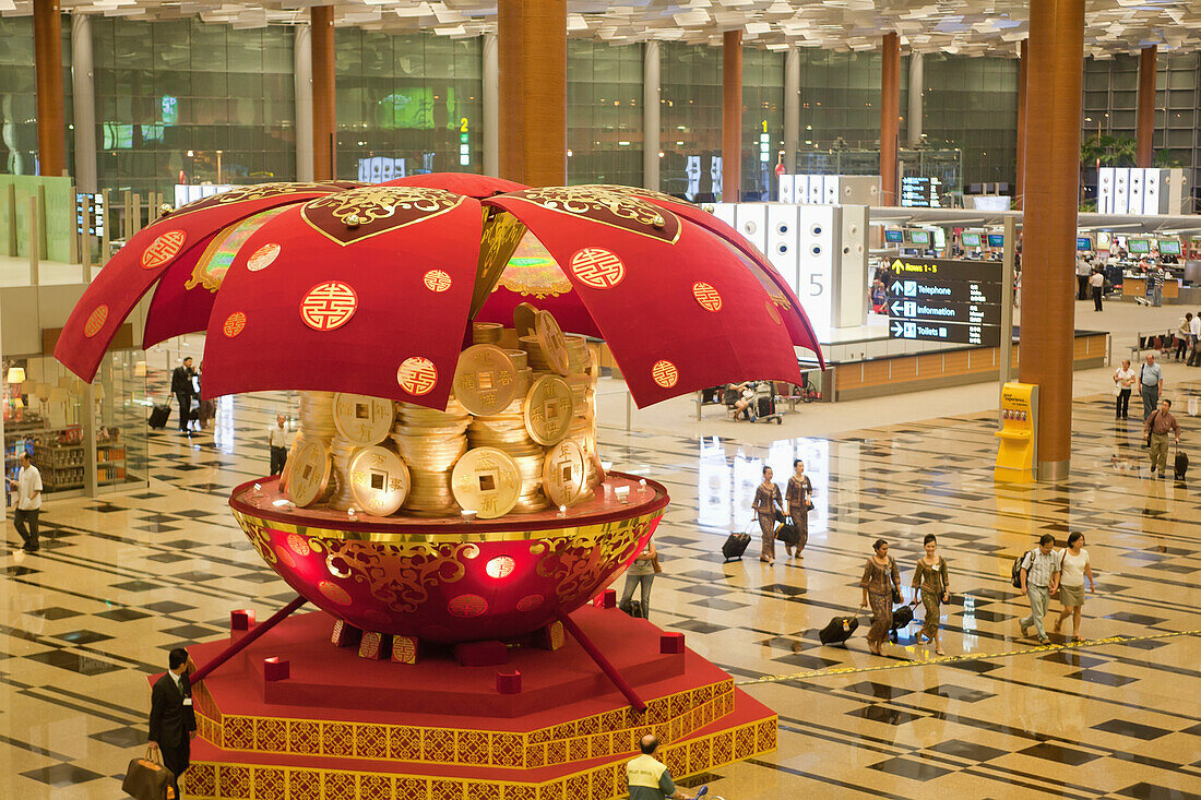 Interior Of An Airport Terminal,Singapore