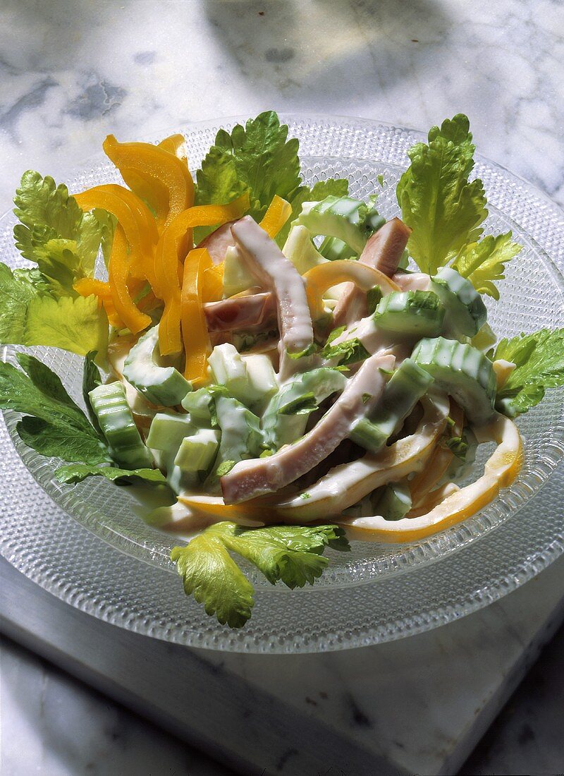 Celery Salad with Turkey Breast