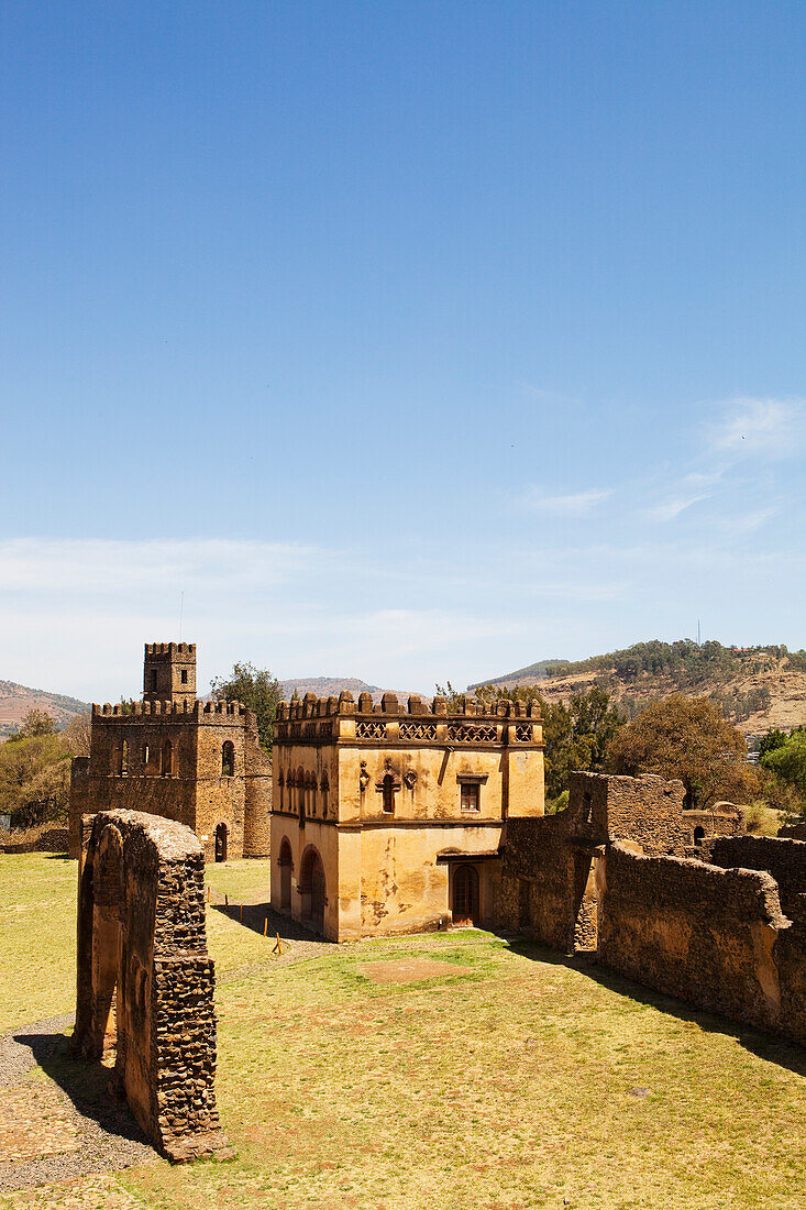 Der Palast von König Fasilides aus dem siebzehnten Jahrhundert, Gondar, Äthiopien