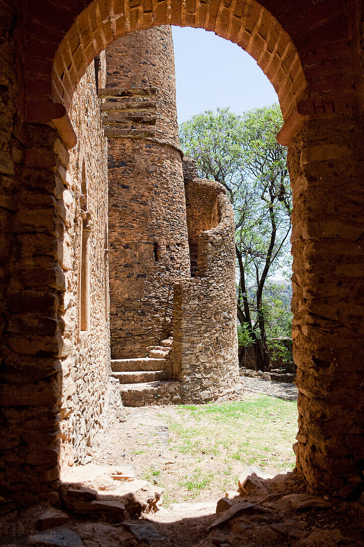 Der Palast von König Fasilides aus dem siebzehnten Jahrhundert, Gondar, Äthiopien