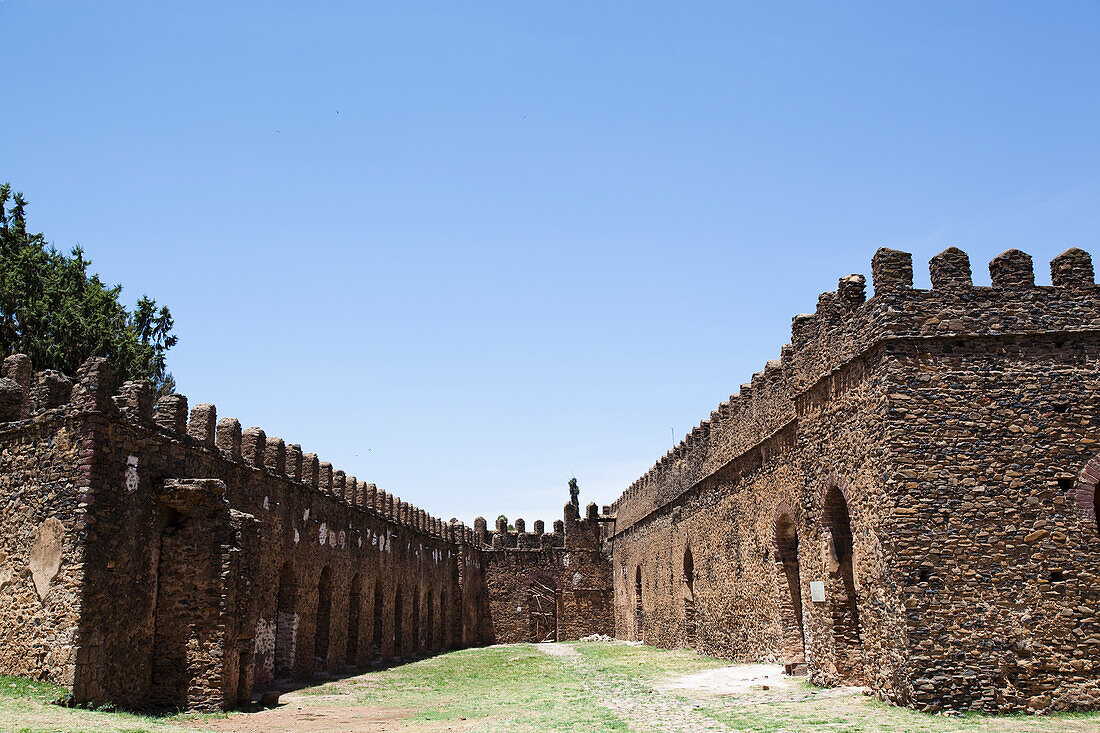 Der Palast von König Fasilides aus dem siebzehnten Jahrhundert, Gondar, Äthiopien