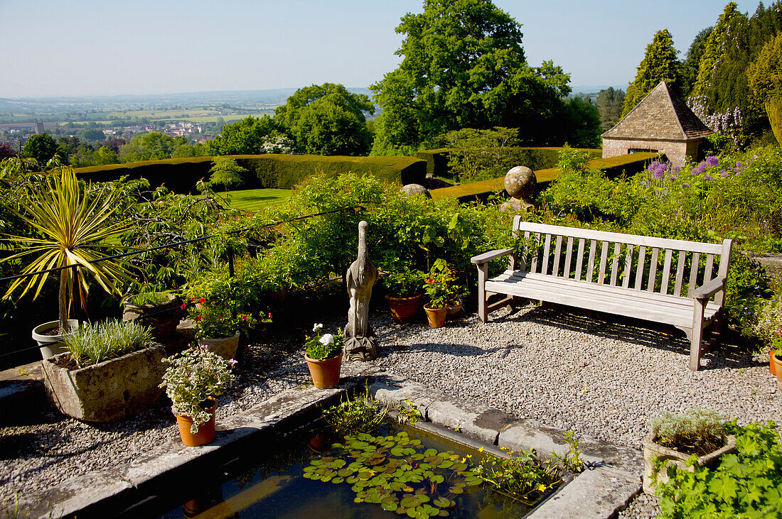 A Bench In The Gardens,Milton Lodge Gardens,Wells,Somerset,England