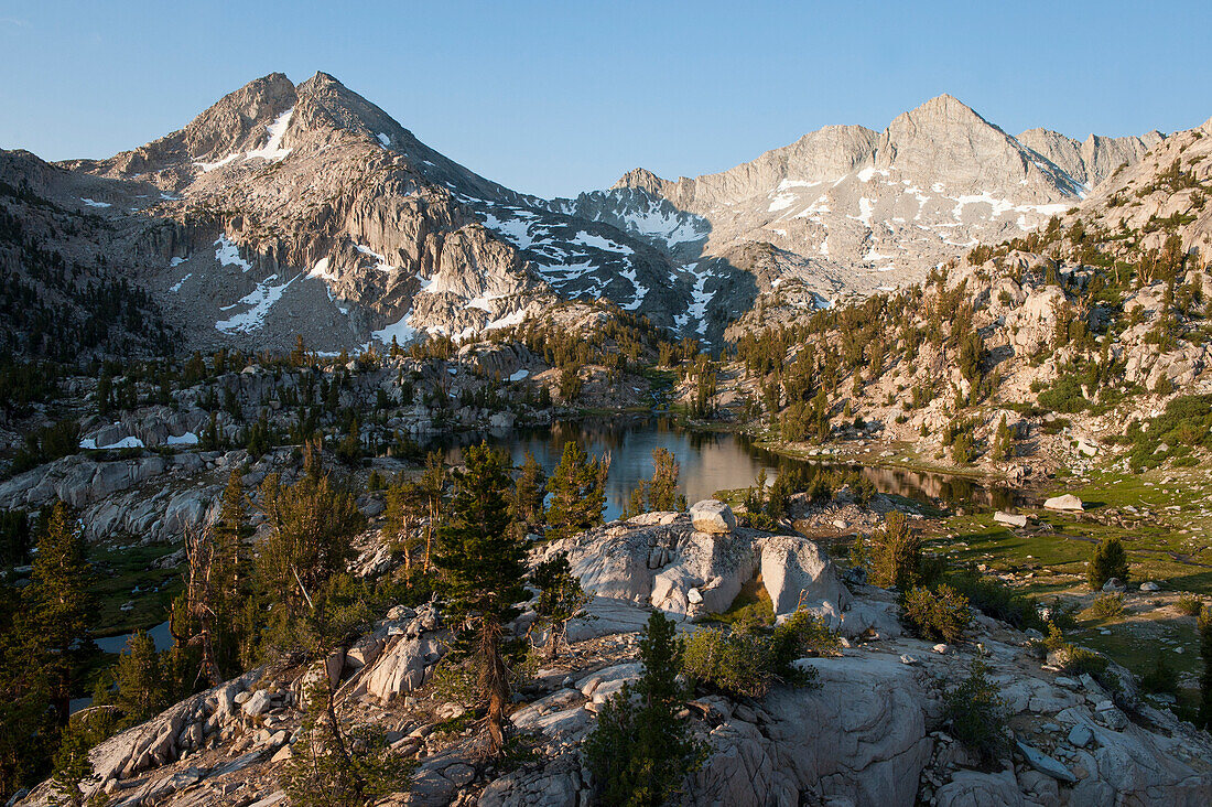 Scenic view of Sixty Lake Basin in King's Canyon National Park,California,USA,California,United States of America