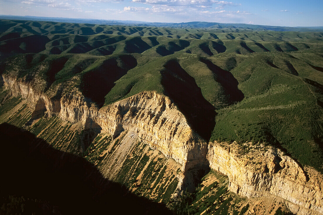 Aerial view of the Roan Plateau in Colorado,USA,Rifle,Colorado,United States of America