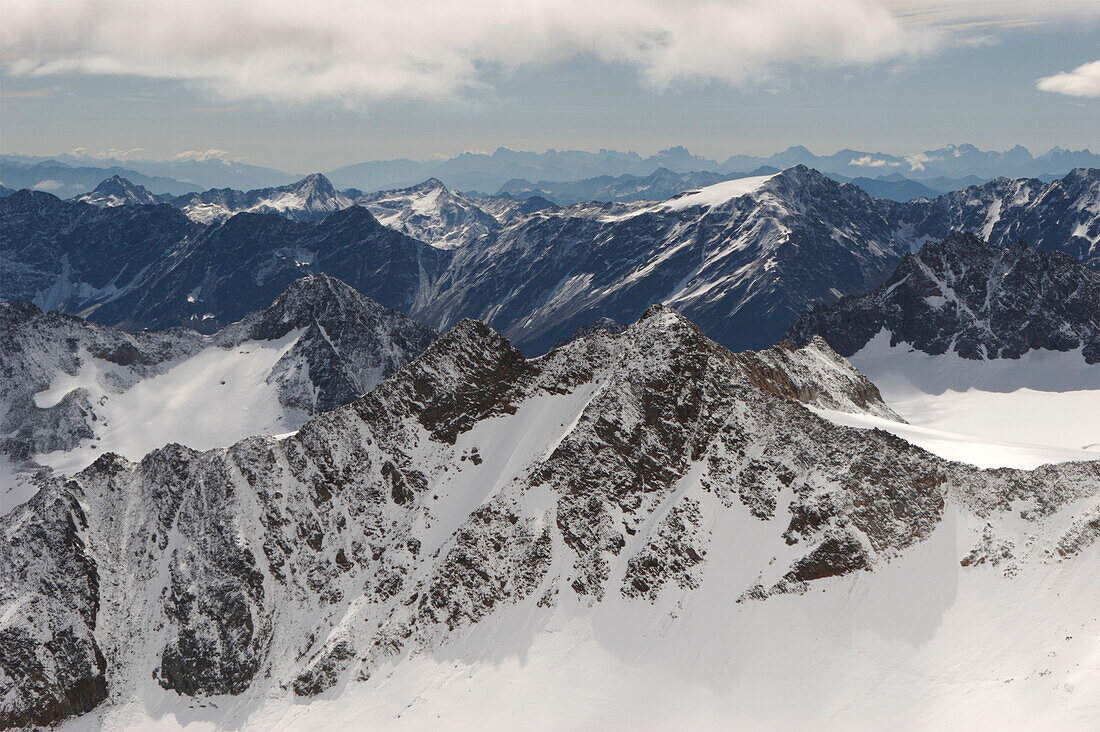 Rugged snowy Austrian Alps,Mittelberg,Austria