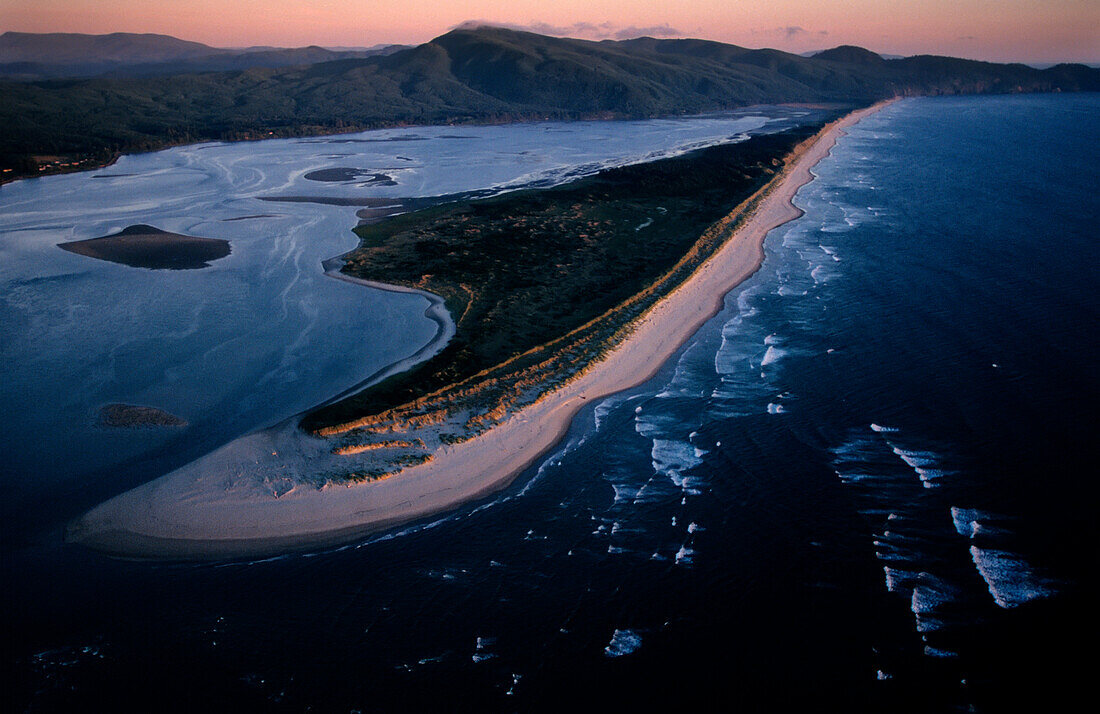 Aerial view of Tillamook Spit,Oceanside,Oregon,United States of America